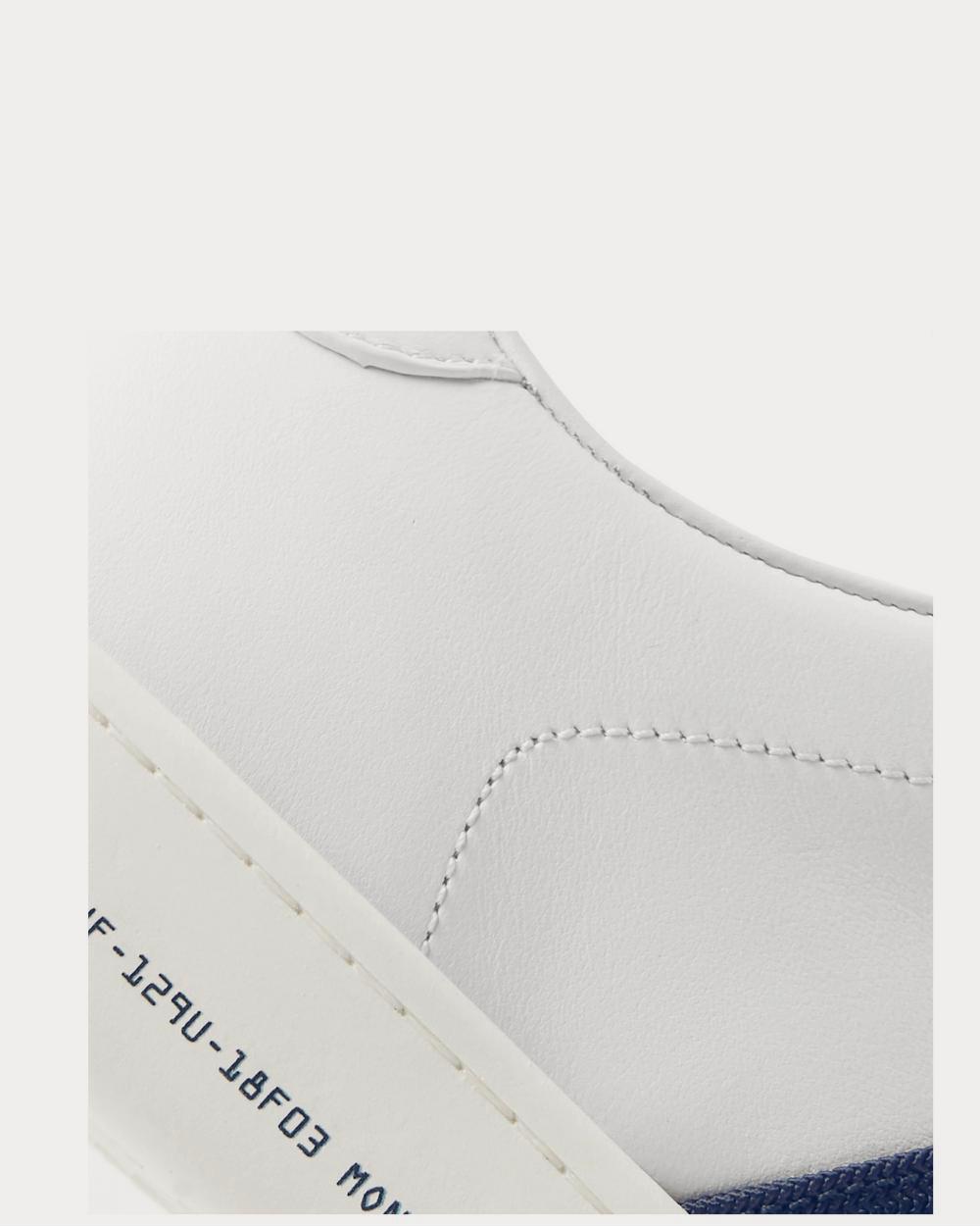 Moncler Fragment Webbing-Trimmed Leather  White low top sneakers - 5