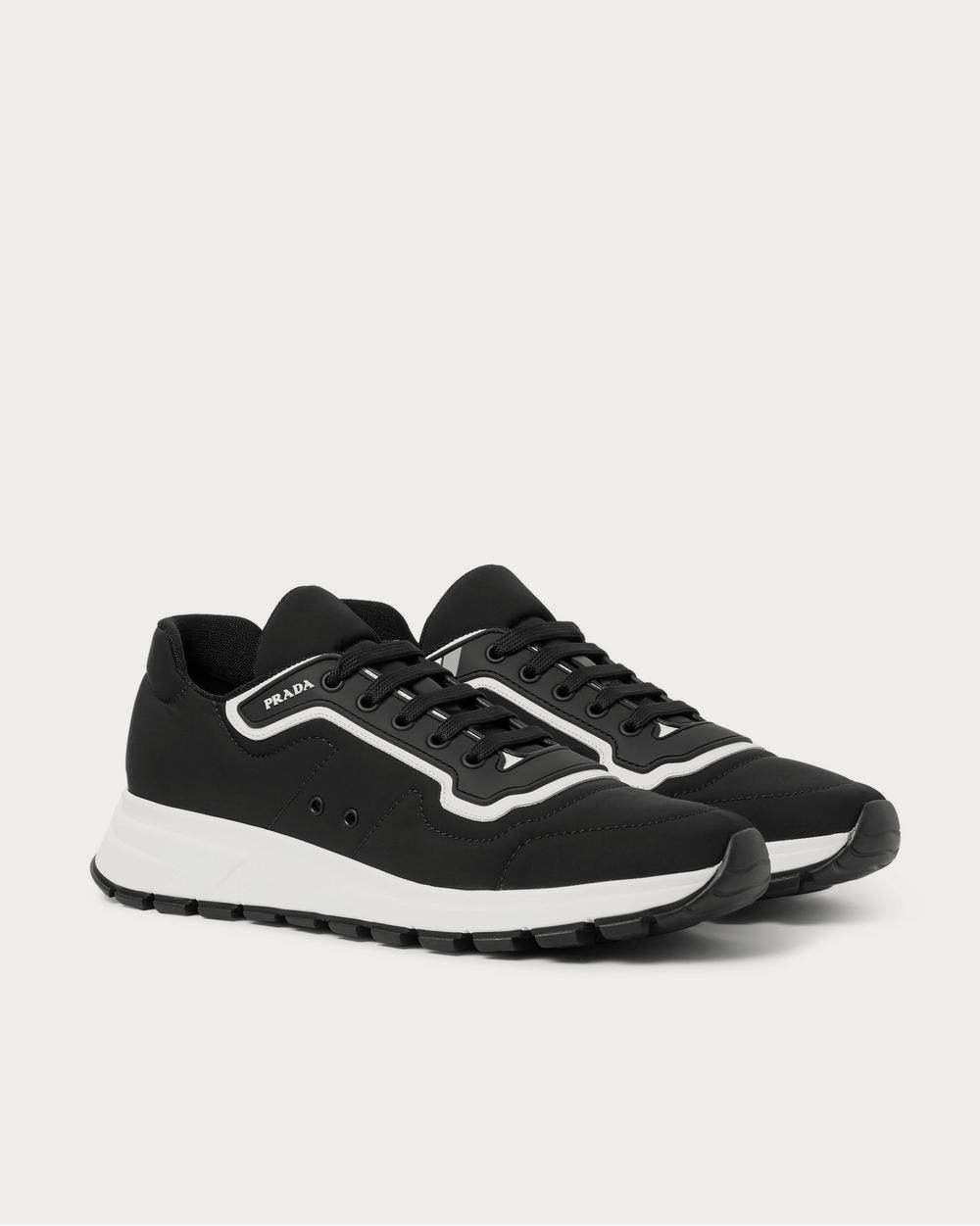 Prada Match Race Rubber and Leather-Trimmed Nylon  Black low top sneakers - 2