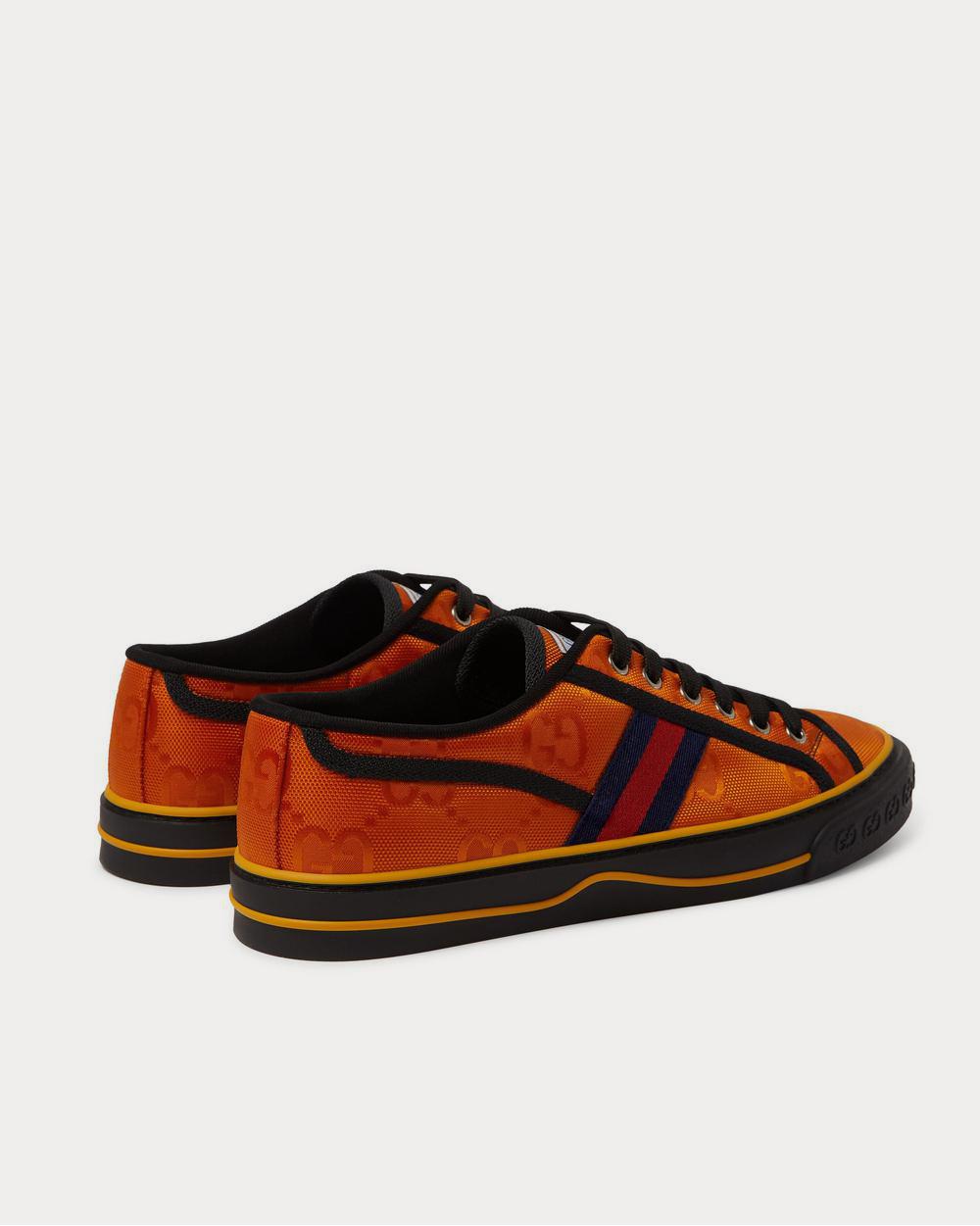 Gucci Off the Grid Webbing-Trimmed Monogrammed ECONYL Canvas  Orange low top sneakers - 3