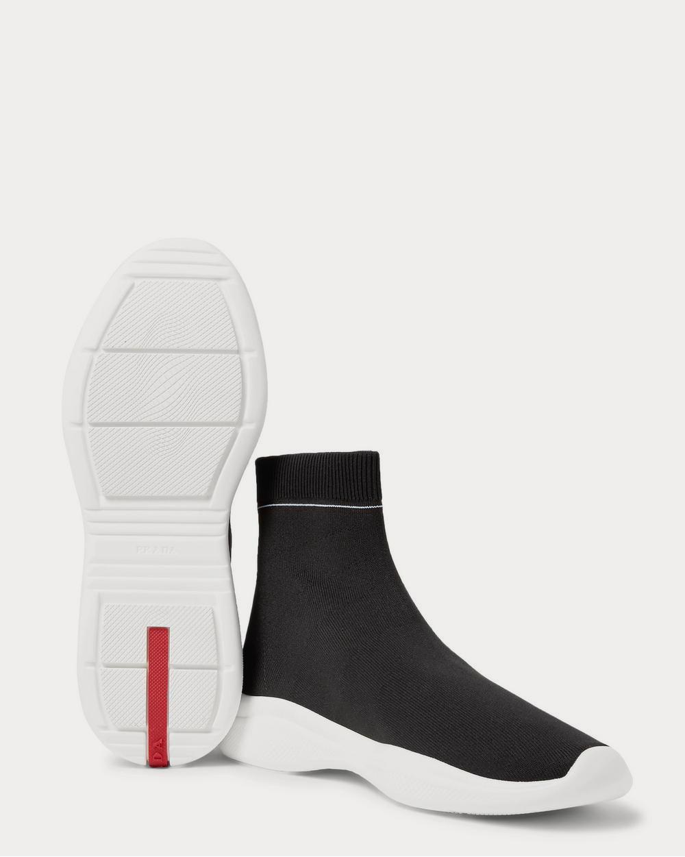 Prada America's Cup Stretch-Knit High-Top  Black high top sneakers - 3