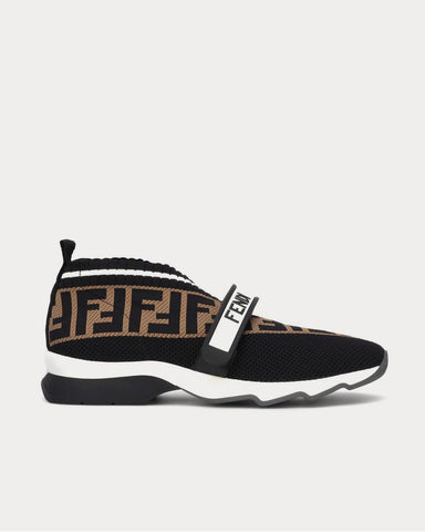 Fendi Rockoko knit Black Low Top Sneakers