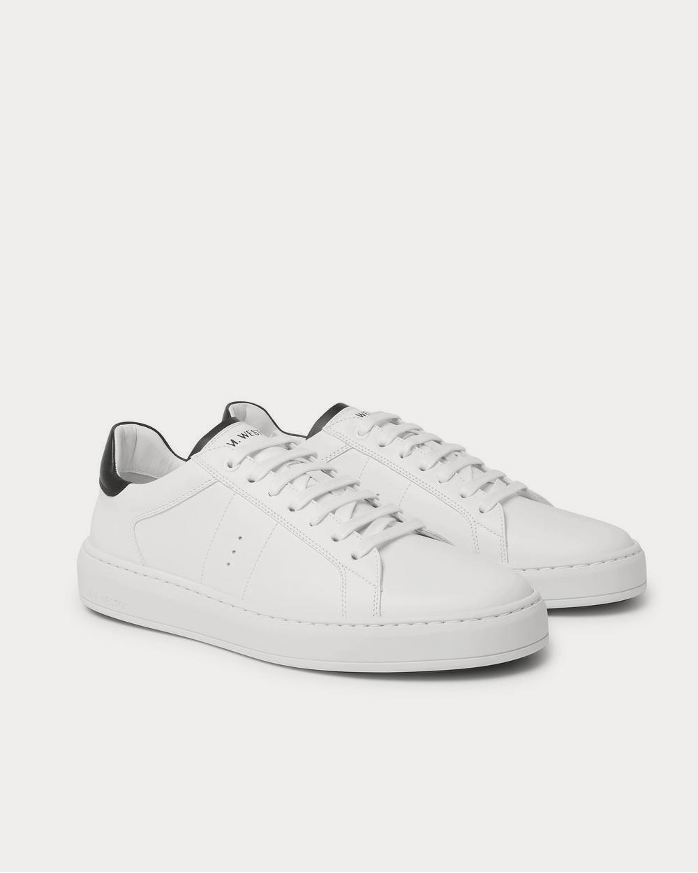 J.M. Weston Basket on Time Leather  White low top sneakers - 2