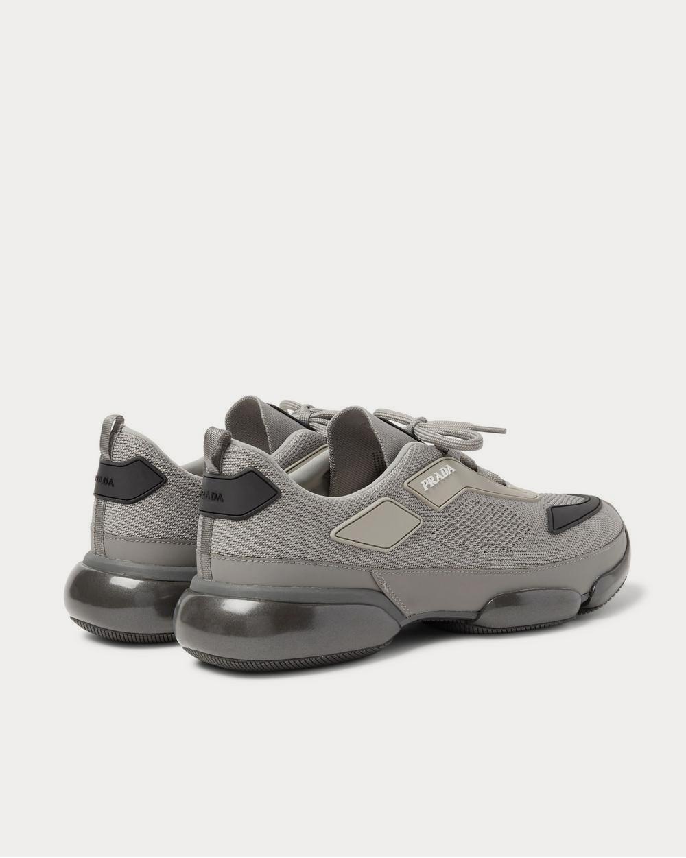 Prada Cloudbust Mesh, Rubber and Leather  Gray low top sneakers - 4