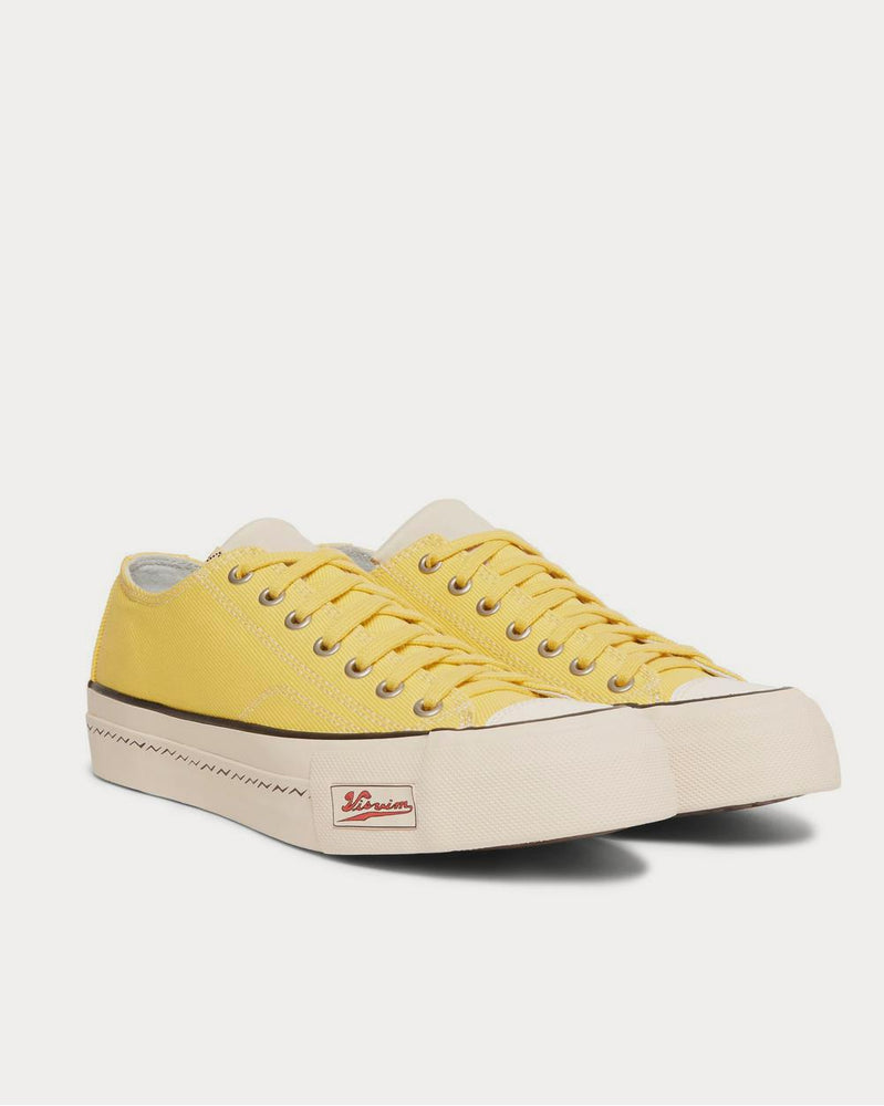 Visvim Skagway Leather-Trimmed Canvas  Yellow low top sneakers - 2