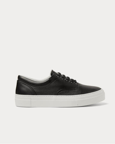 Diemme Iseo Textured-Leather  Black low top sneakers