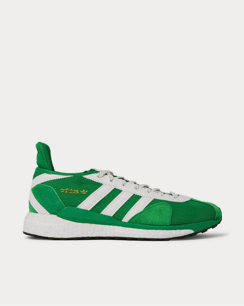 Adidas x Human Made Tokio Solar Leather-Trimmed Mesh and Suede  Green low top sneakers - 1