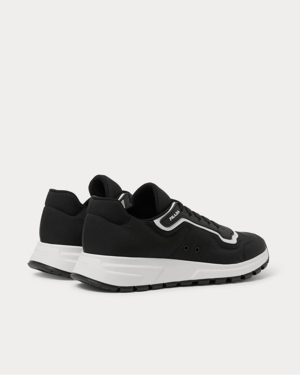 Prada Match Race Rubber and Leather-Trimmed Nylon  Black low top sneakers - 4