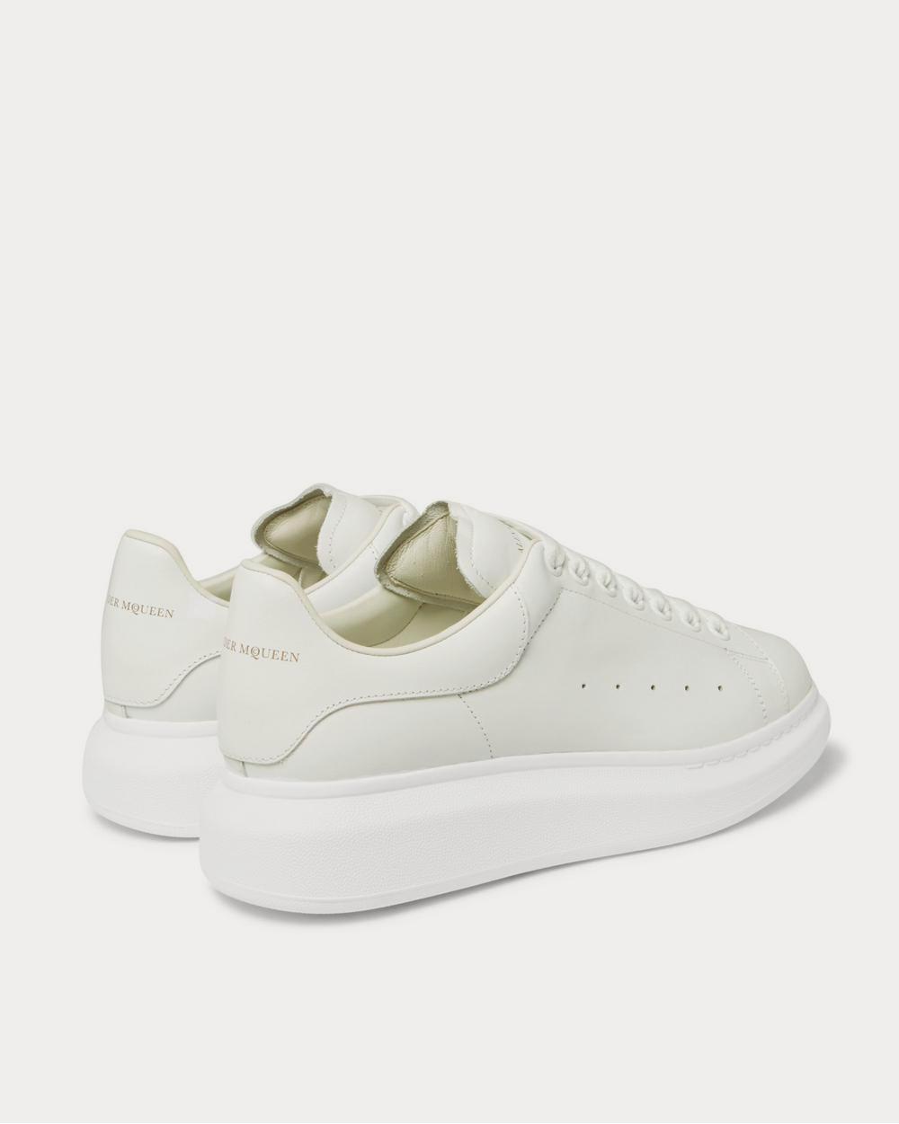 Alexander McQueen Exaggerated-Sole Leather  White low top sneakers - 4