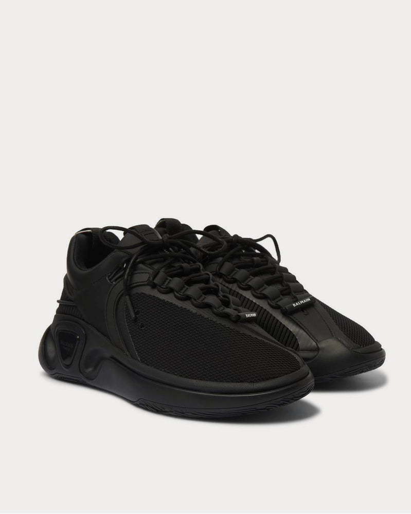 Balmain B-Runner Nylon and Mesh  Black low top sneakers - 2