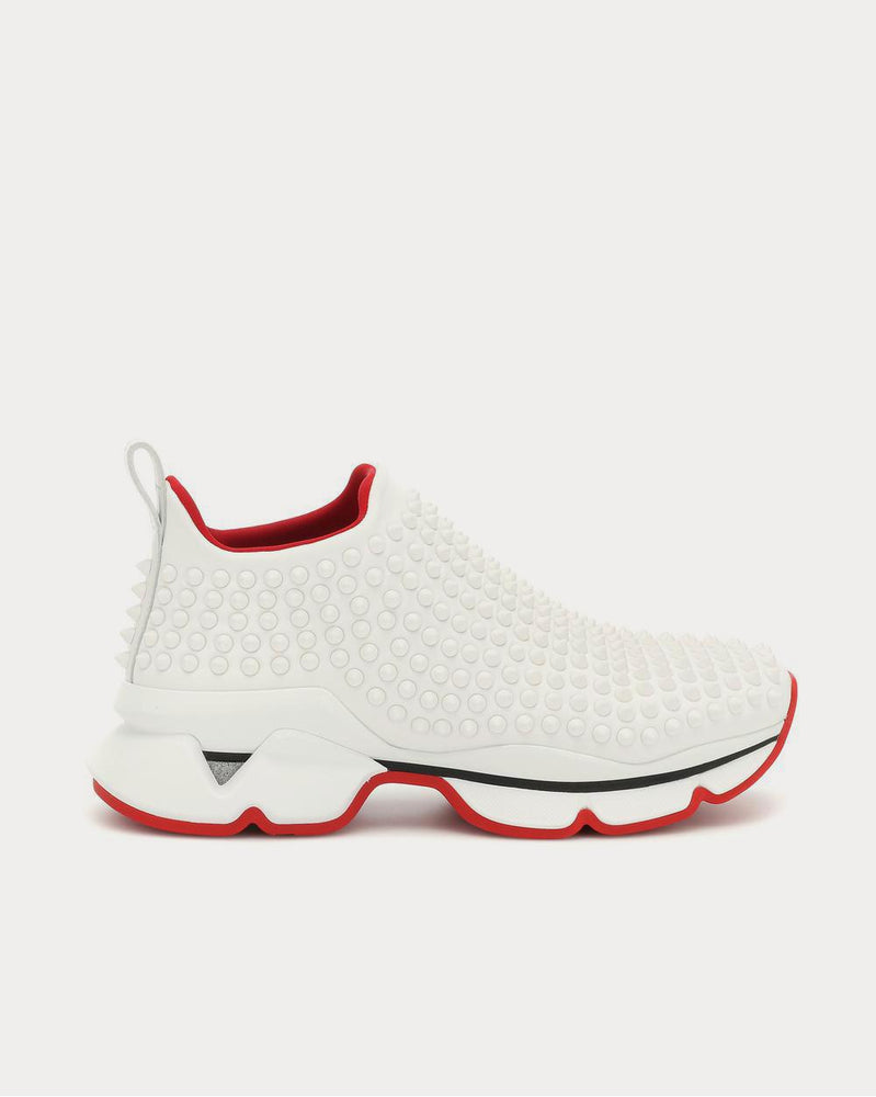 Christian Louboutin Spike Sock White Low Top Sneakers - 1