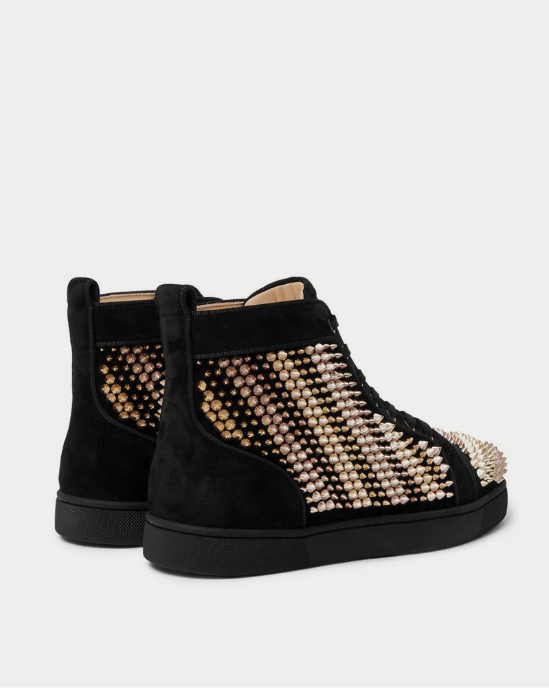 Christian Louboutin Galvalouis Spikes Suede High-Top  Black high top sneakers - 3