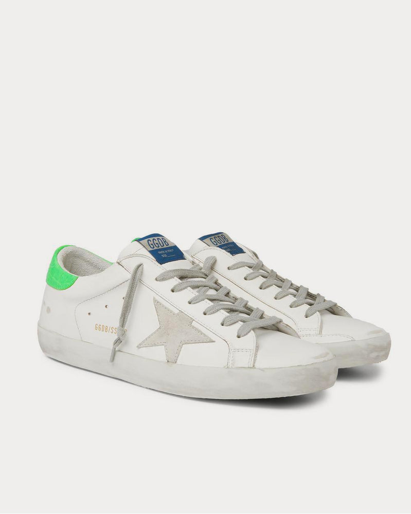 Golden Goose Superstar Distressed Leather and Suede  White low top sneakers - 2