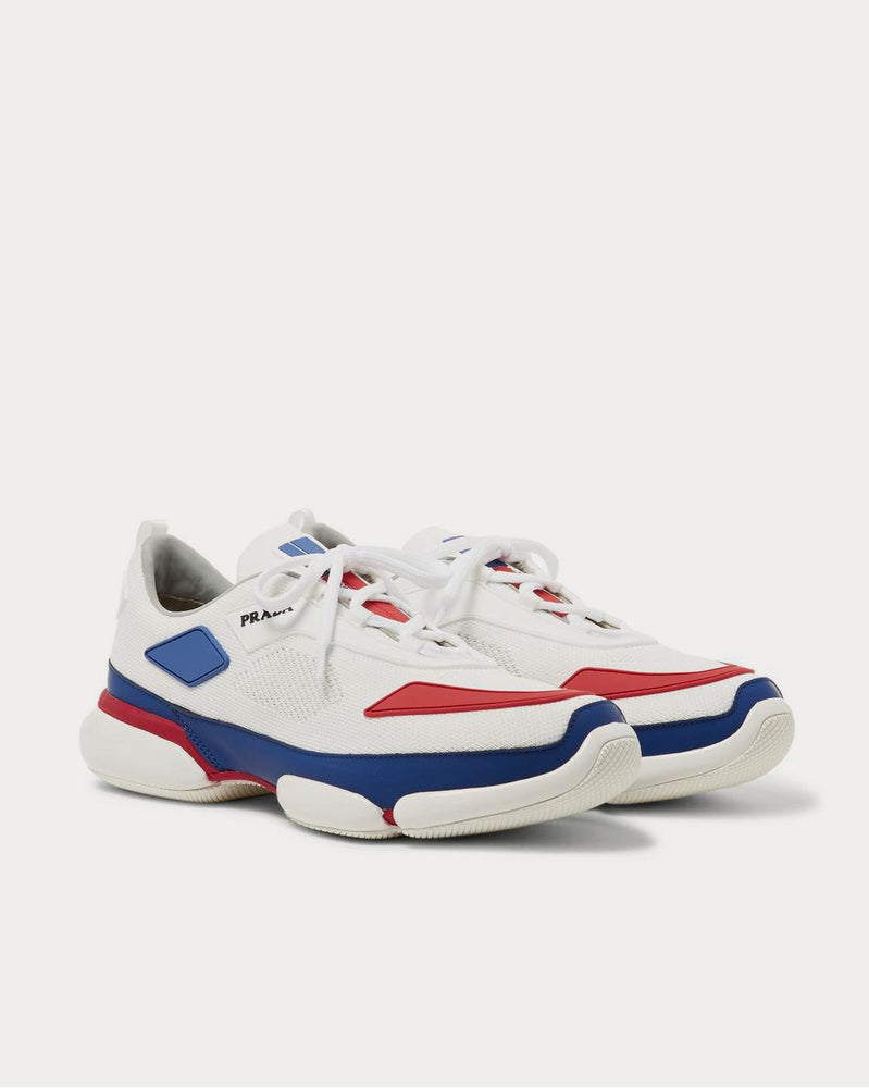 Prada Cloudbust Mesh, Rubber and Leather  White low top sneakers - 2