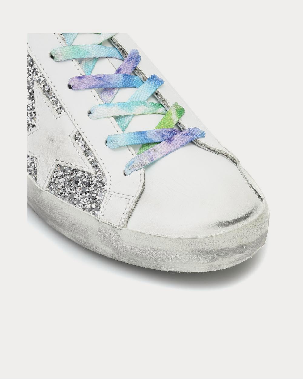 Golden Goose Superstar Silver Glitter Low Top Sneakers - 4