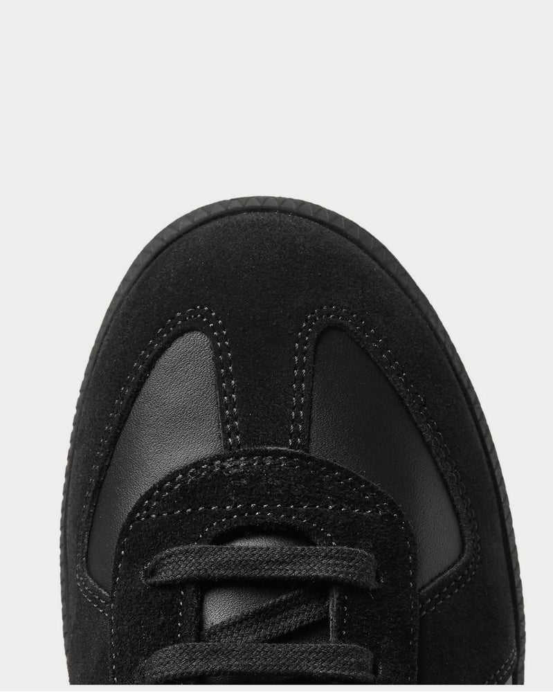 Maison Margiela Replica Leather and Suede  Black low top sneakers - 5