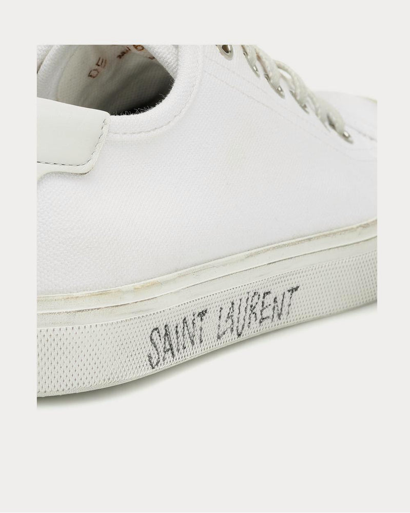 Saint Laurent Malibu canvas Blanc Optique Low Top Sneakers - 4