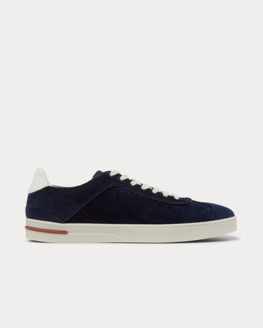 Loro Piana 70's Walk Corduroy  Navy low top sneakers