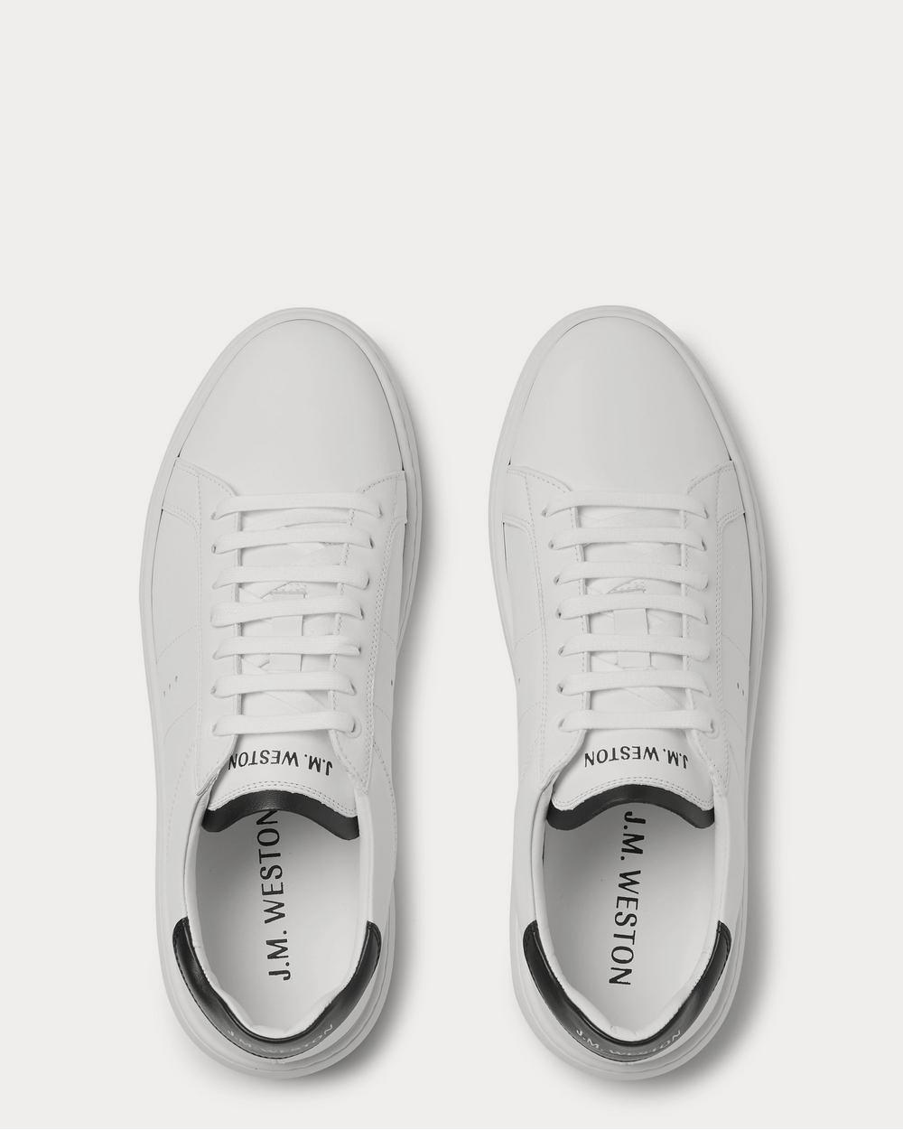 J.M. Weston Basket on Time Leather  White low top sneakers - 6