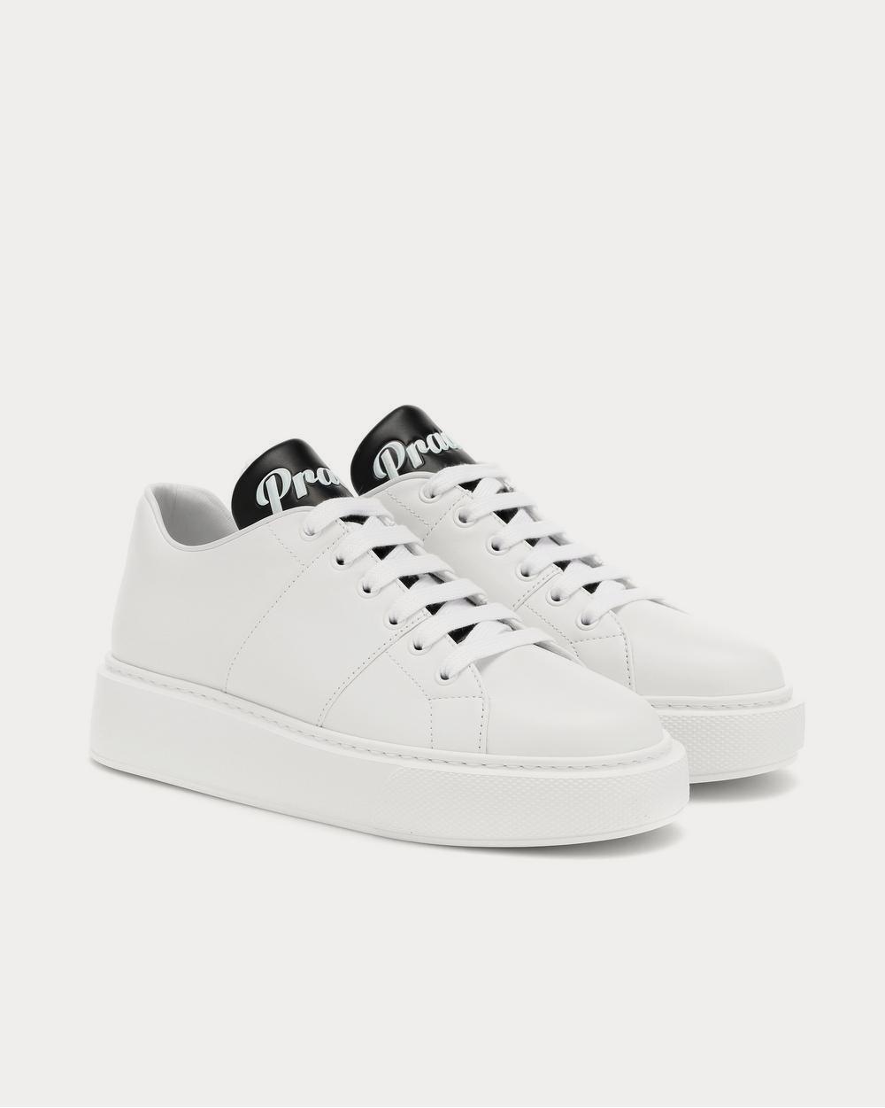 Prada Leather white + black Low Top Sneakers - 2