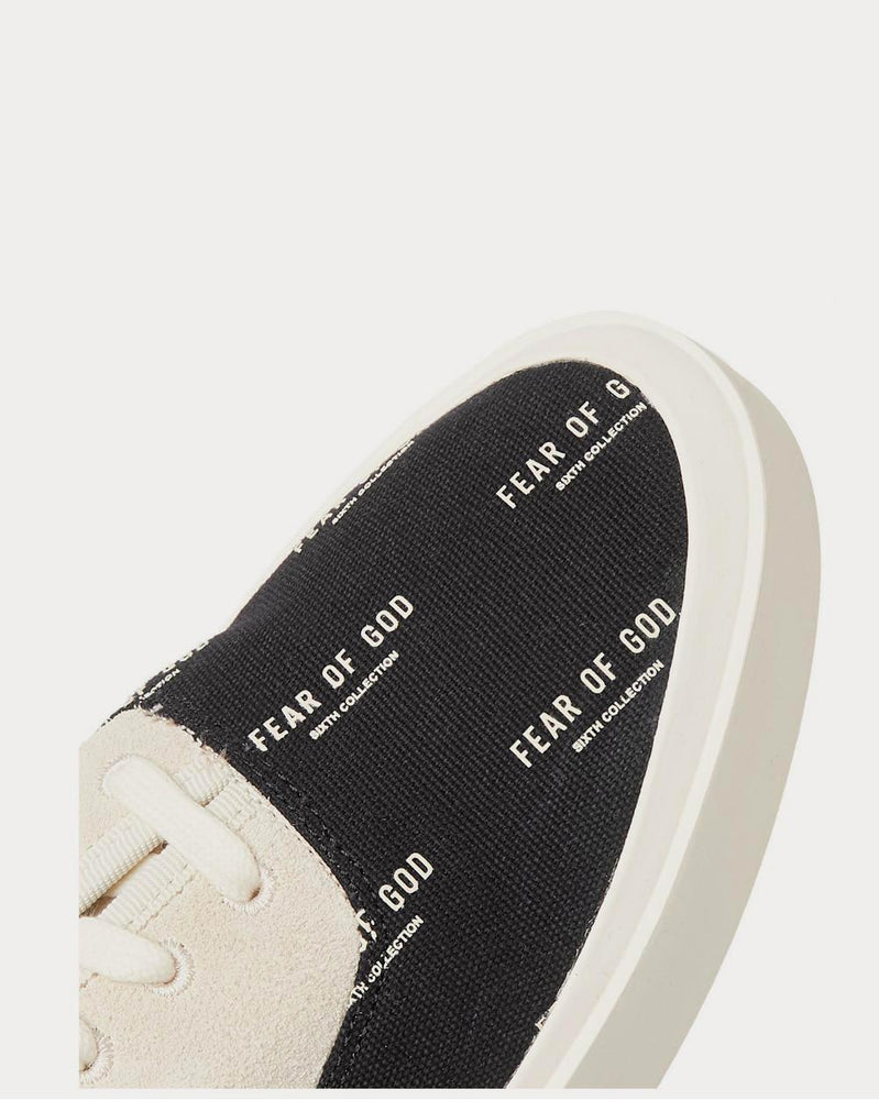 Fear of God 101 Suede and Logo-Print Canvas Backless  Stone low top sneakers - 5