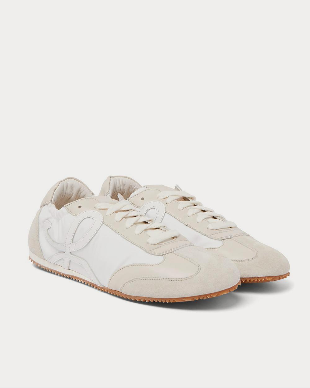 Loewe Ballet Leather and Suede-Trimmed Nylon  White low top sneakers - 2