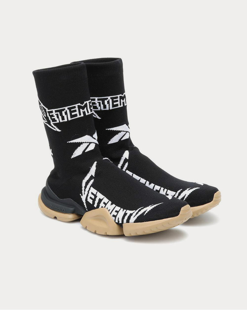 Vetements x Reebok Metal Sock Runner Black high top Sneakers - 2