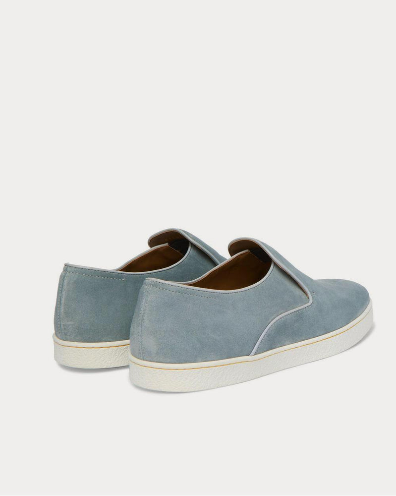 John Lobb Haven Suede Slip-On  Blue low top sneakers - 4