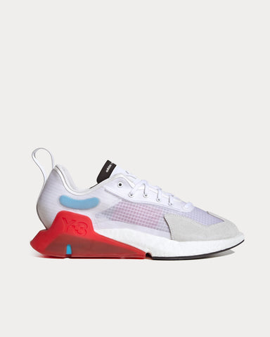 Y-3 ORISAN Core White / Red / Signal Cyan Low Top Sneakers