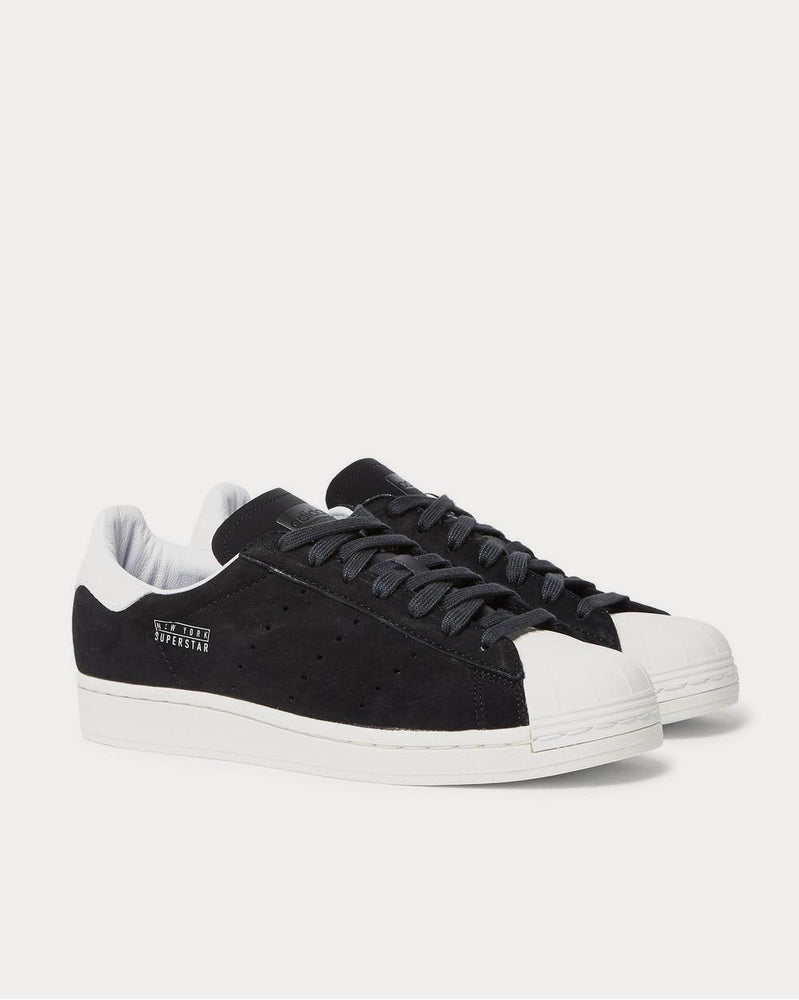 Adidas Superstar Pure Leather and Rubber-Trimmed Suede  Black low top sneakers - 2