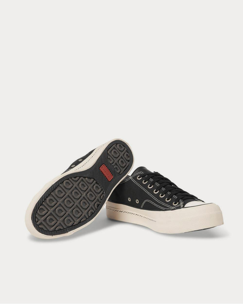 Visvim Skagway Leather-Trimmed Canvas  Black low top sneakers - 3