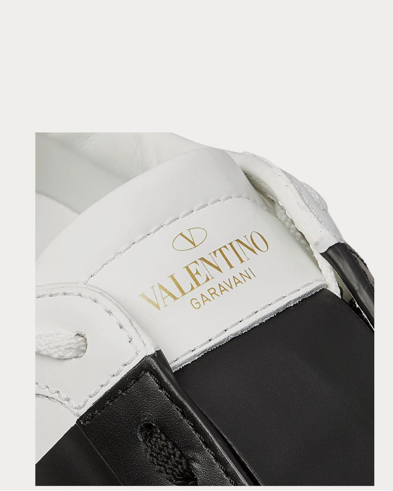 Valentino Open Striped Leather  White low top sneakers - 5