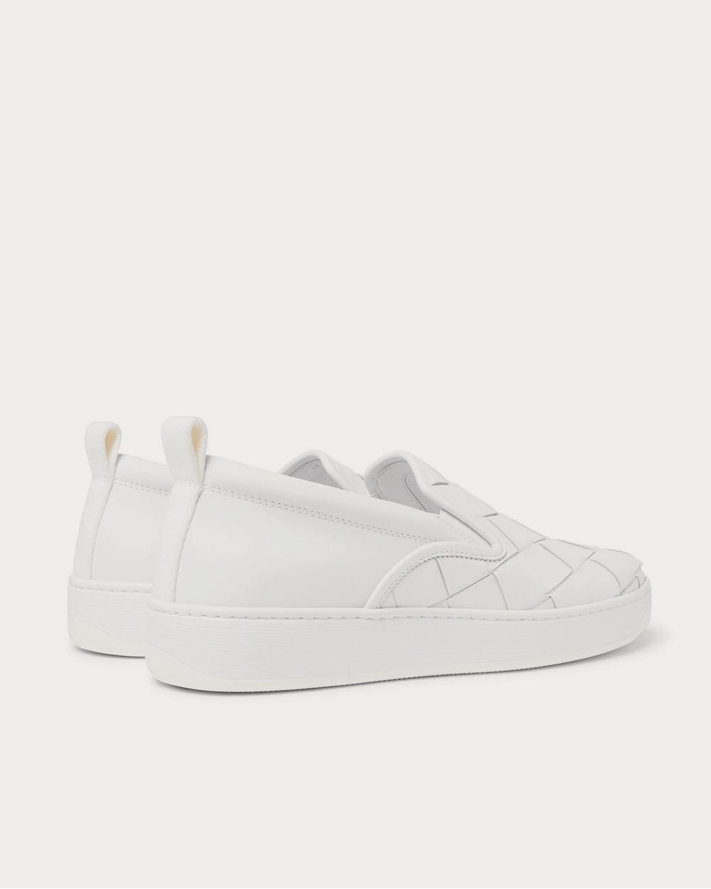 Bottega Veneta Dodger Intrecciato Leather White slip on sneakers - 4