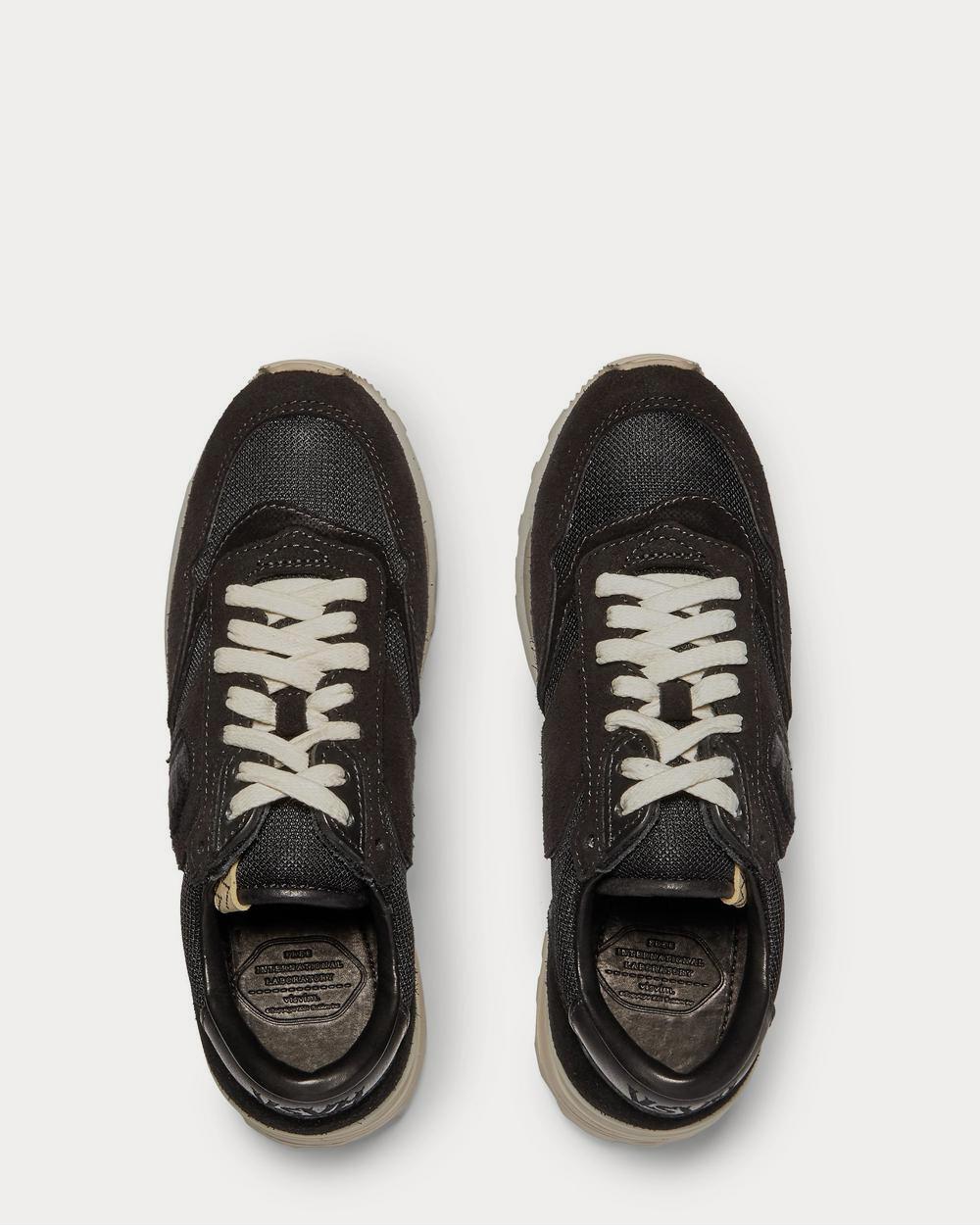 Visvim Roland Leather-Trimmed Suede and Mesh  Black low top sneakers - 6