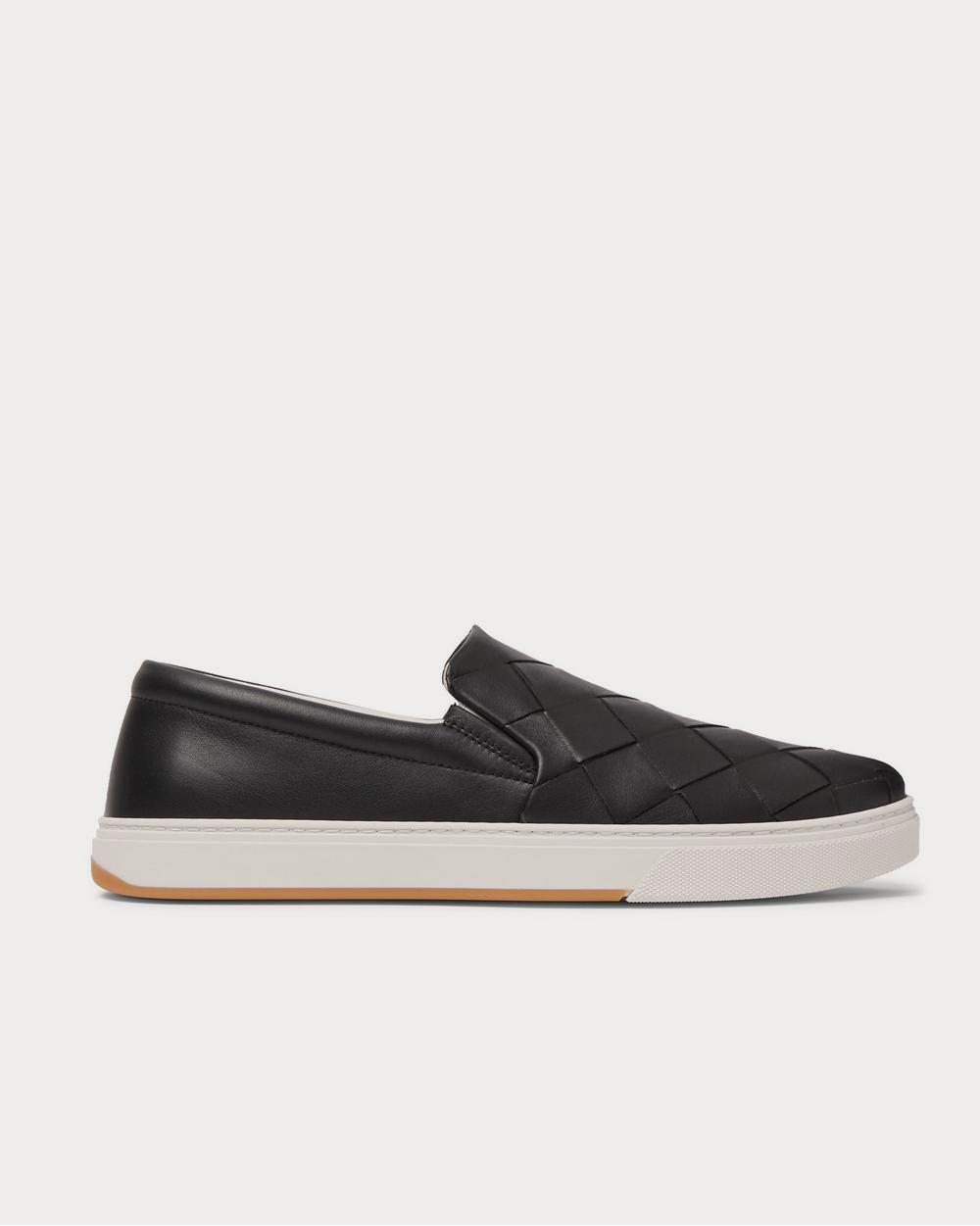 Bottega Veneta Dodger Intrecciato Leather  Black slip on sneakers - 1