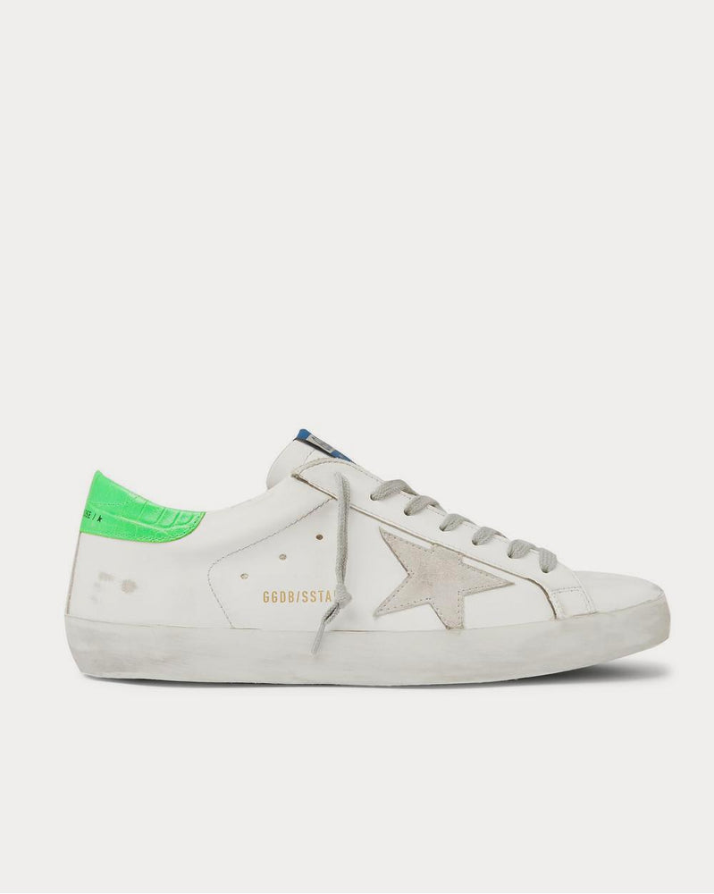 Golden Goose Superstar Distressed Leather and Suede  White low top sneakers - 1