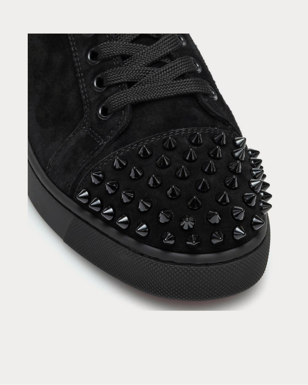 Christian Louboutin Vieira Spikes suede Black Low Top Sneakers - 4