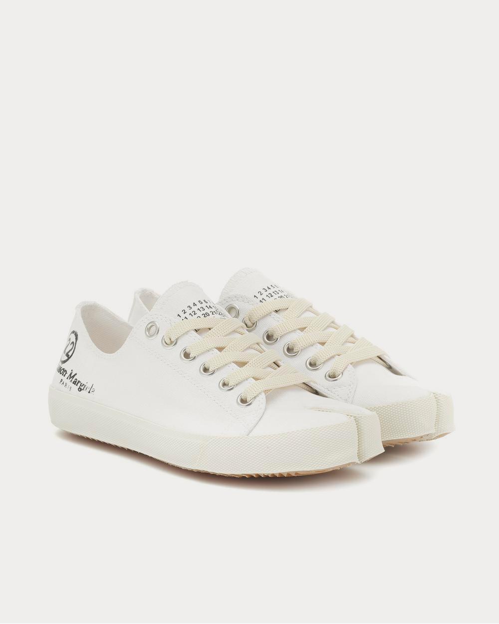 Maison Margiela Tabi logo canvas White Low Top Sneakers - 2