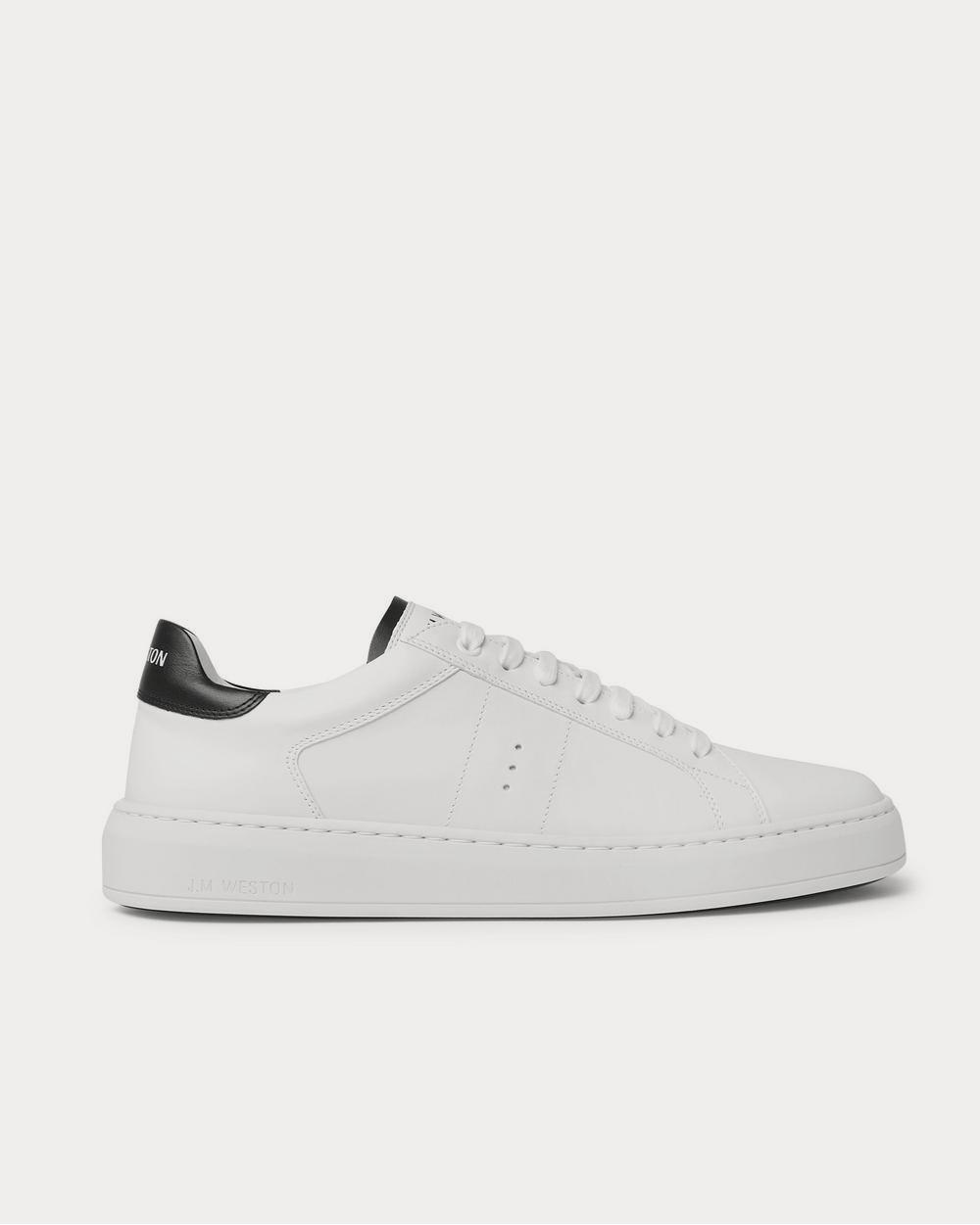 J.M. Weston Basket on Time Leather  White low top sneakers - 1