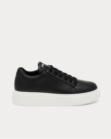 Prada Leather platform Nero Low Top Sneakers