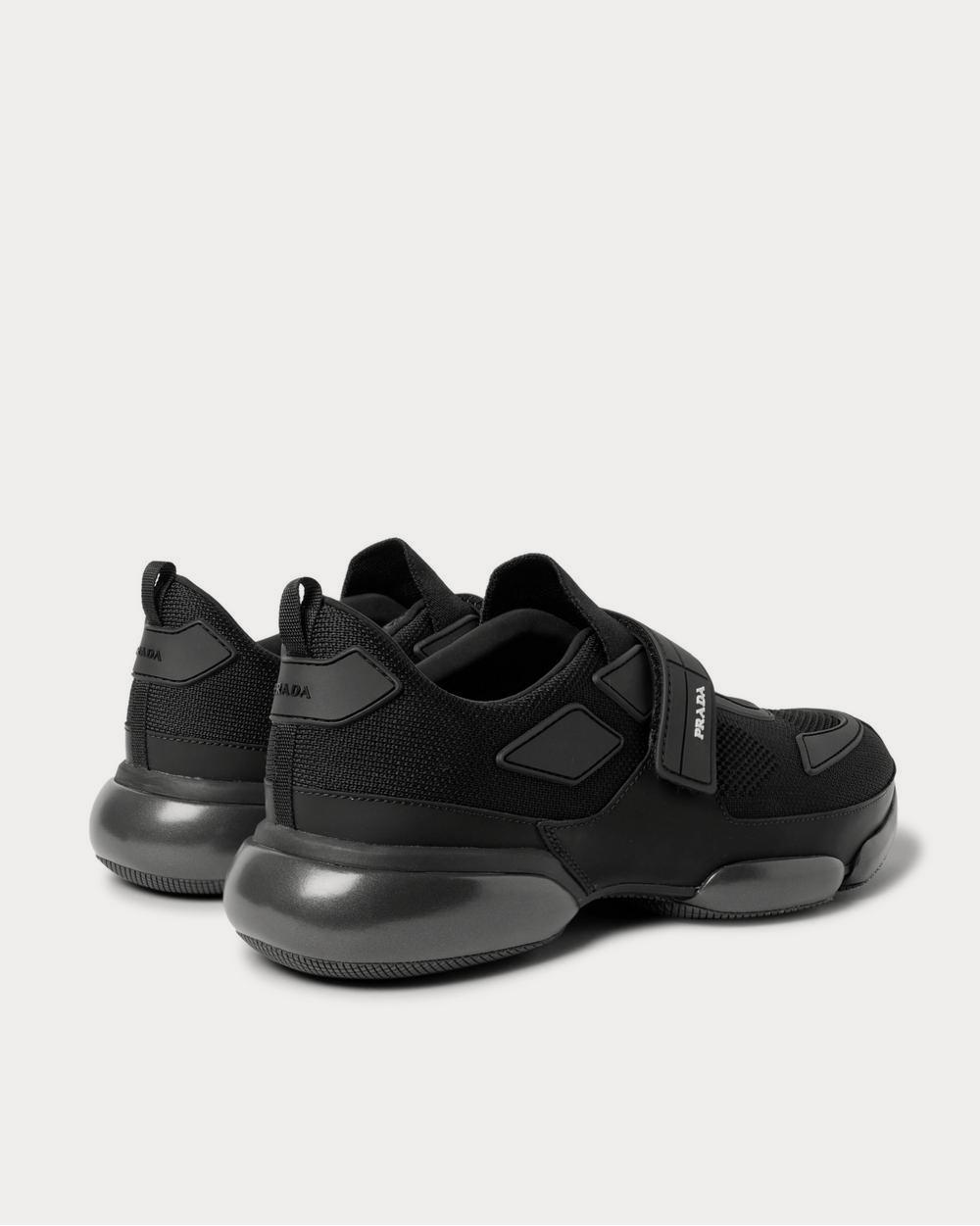 Prada Cloudbust Mesh, Rubber and Leather  Black low top sneakers - 4