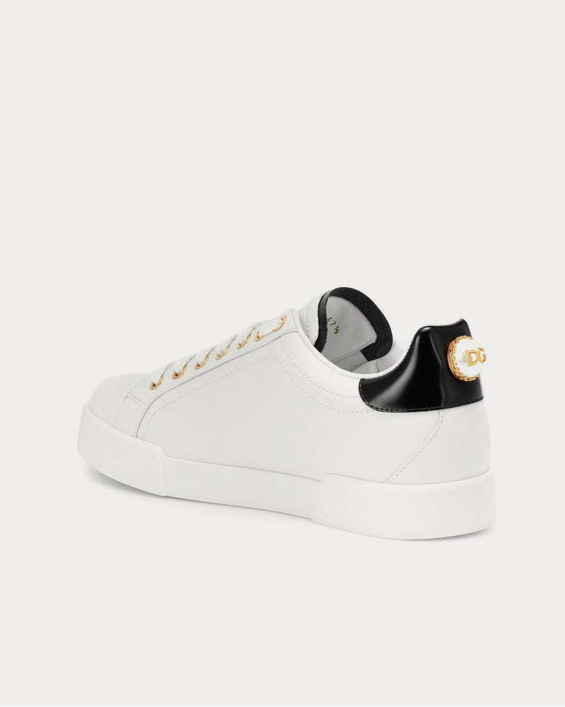 Dolce & Gabbana Portofino leather white gold Low Top Sneakers - 3