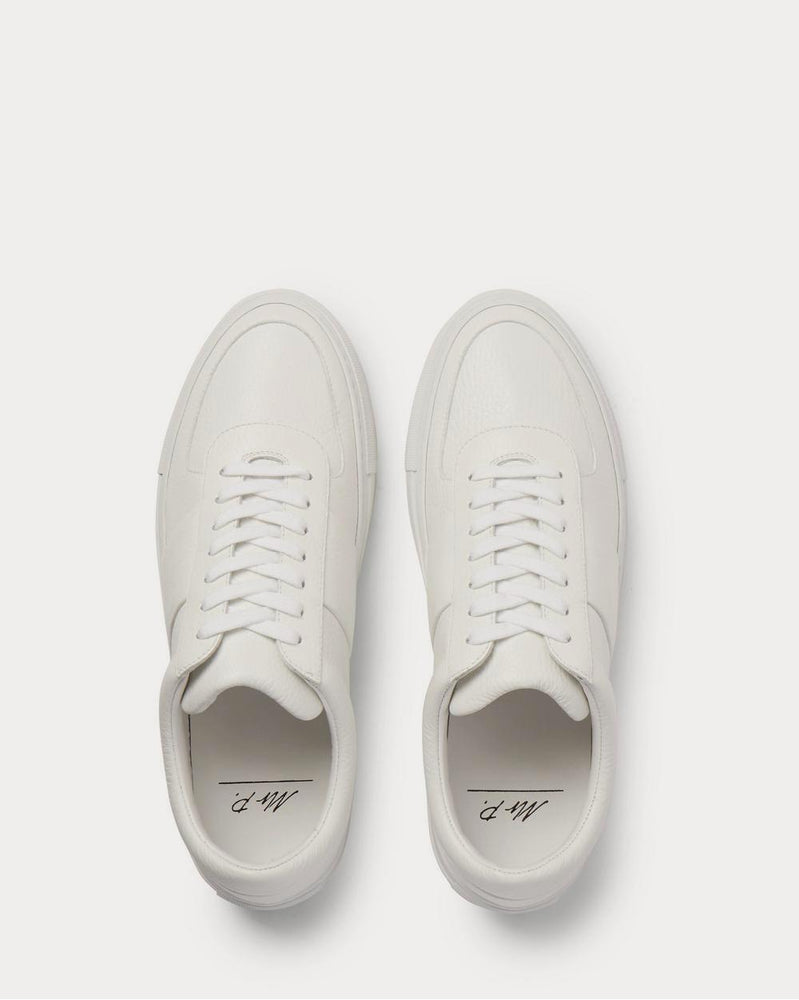 Mr P. Larry Full-Grain Leather  White low top sneakers - 6