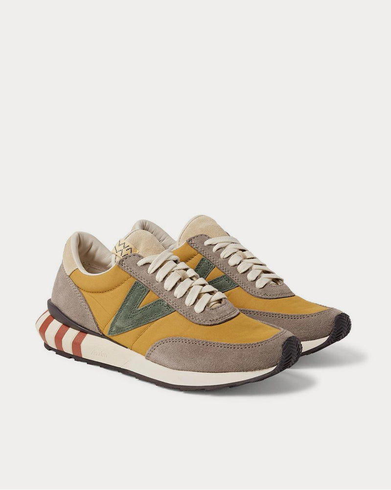 Visvim Attica Suede-Trimmed Nylon  Mustard low top sneakers - 2