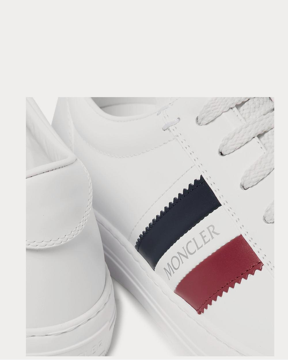 Moncler New Monaco Striped Leather  White low top sneakers - 5