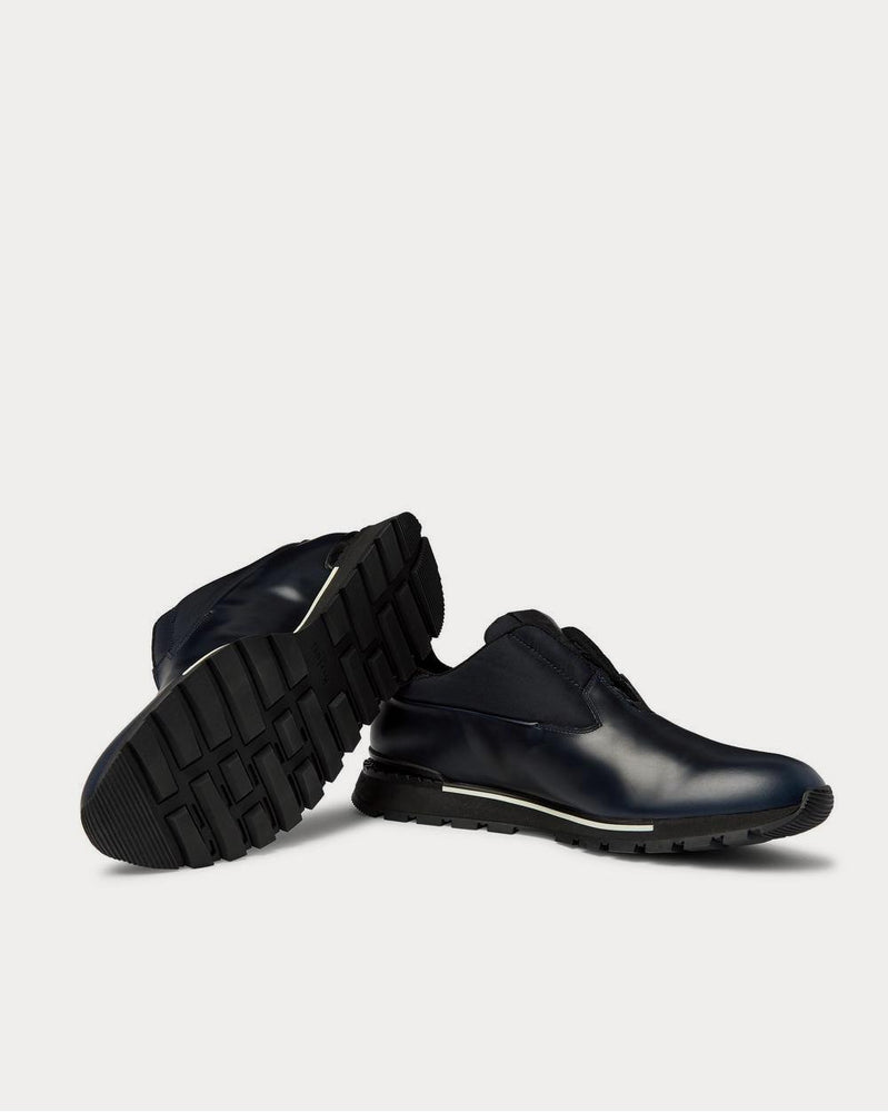 Berluti Fast Track Torino Leather and Neoprene  Navy low top sneakers - 3