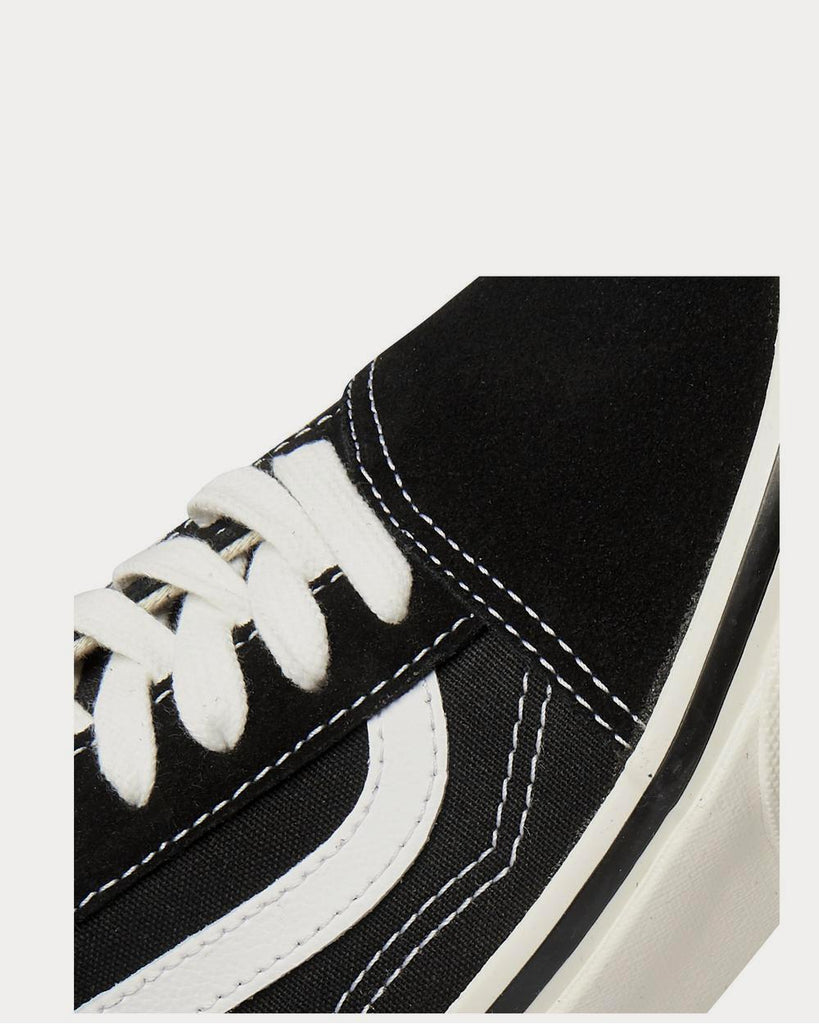 Vans Old Skool 36 Dx Leather Trimmed Canvas And Suede Black Low Top Sneakers Sneak In Peace 8261