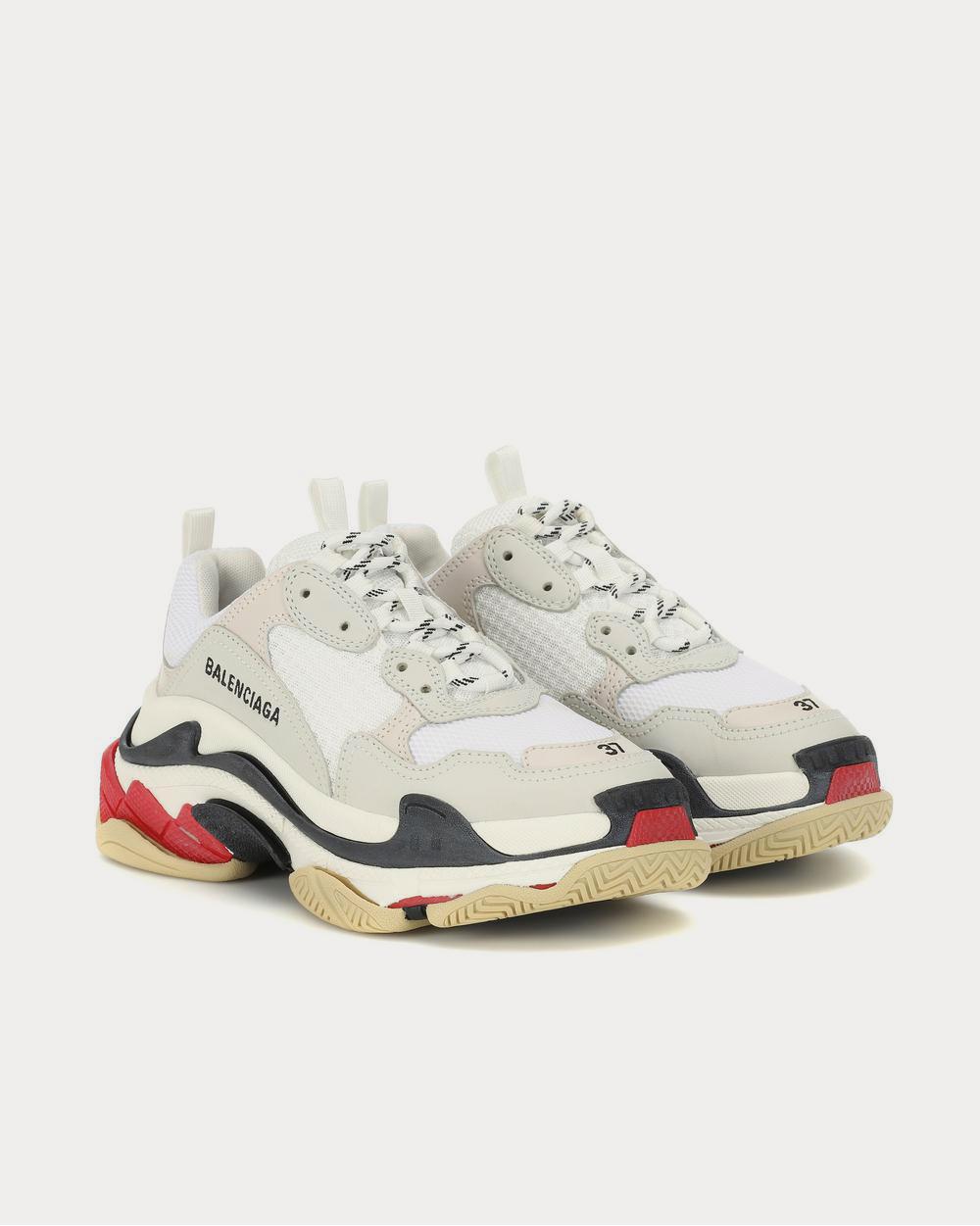 Balenciaga Triple S White Low Top Sneakers - 2