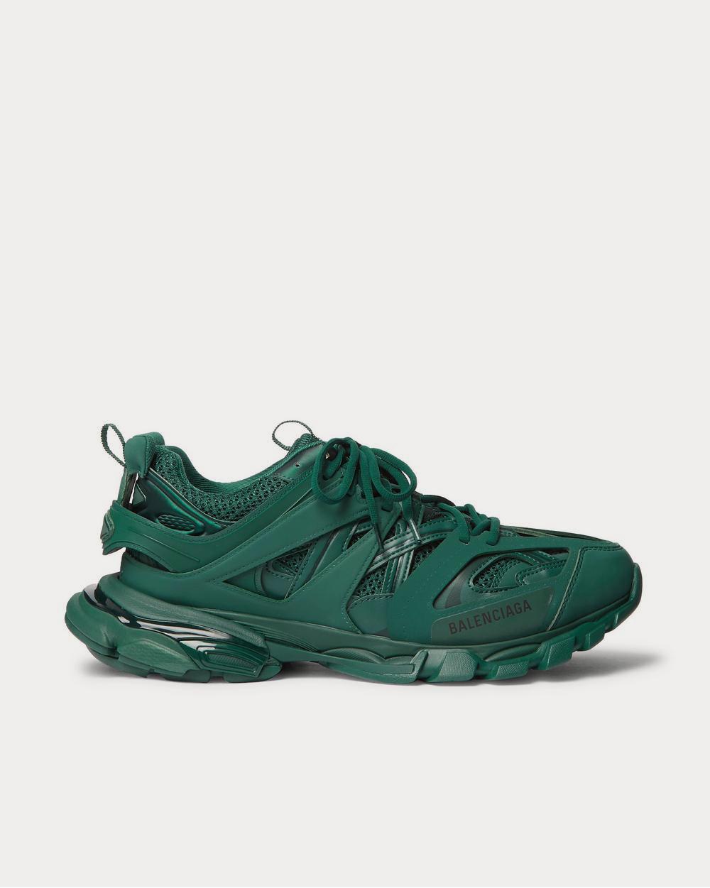 Balenciaga Track Nylon, Mesh and Rubber  Dark green low top sneakers - 1