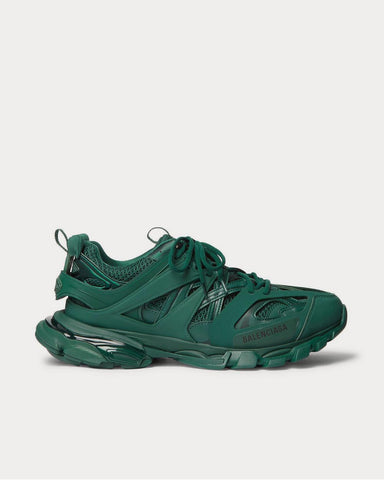 Balenciaga Track Nylon, Mesh and Rubber  Dark green low top sneakers