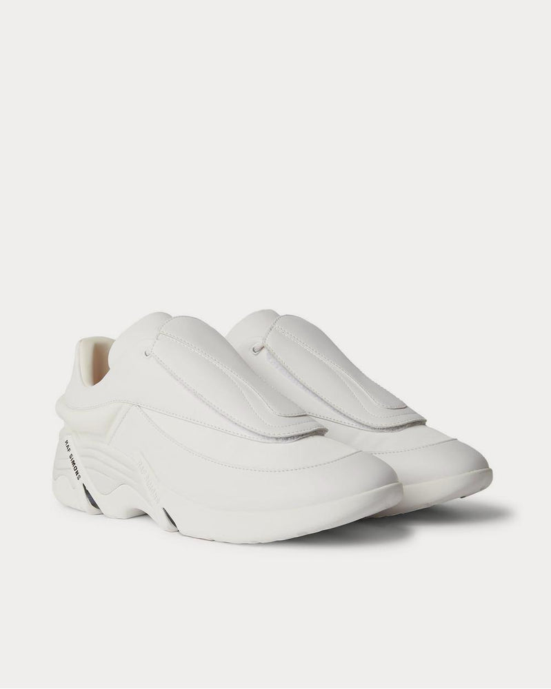 Raf Simons Antei Rubber-Trimmed Leather  White low top sneakers - 2